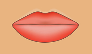 татуаж контура губ с растушевкой